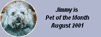 Bubino's pet of the month for August 2001