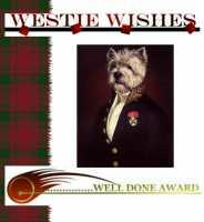Westie wishes well done award
